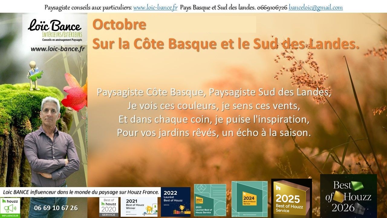 Po�me des paysages d'octobre par Paysagiste Arcangues
