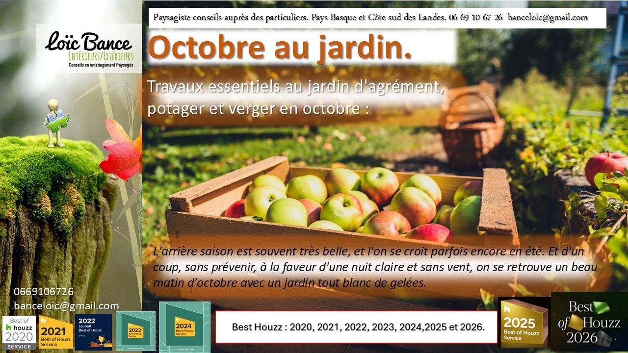 Paysagiste Arcangues Octobre 2026 au jardin Octobre 2026 au jardin par Paysagiste Arcangues