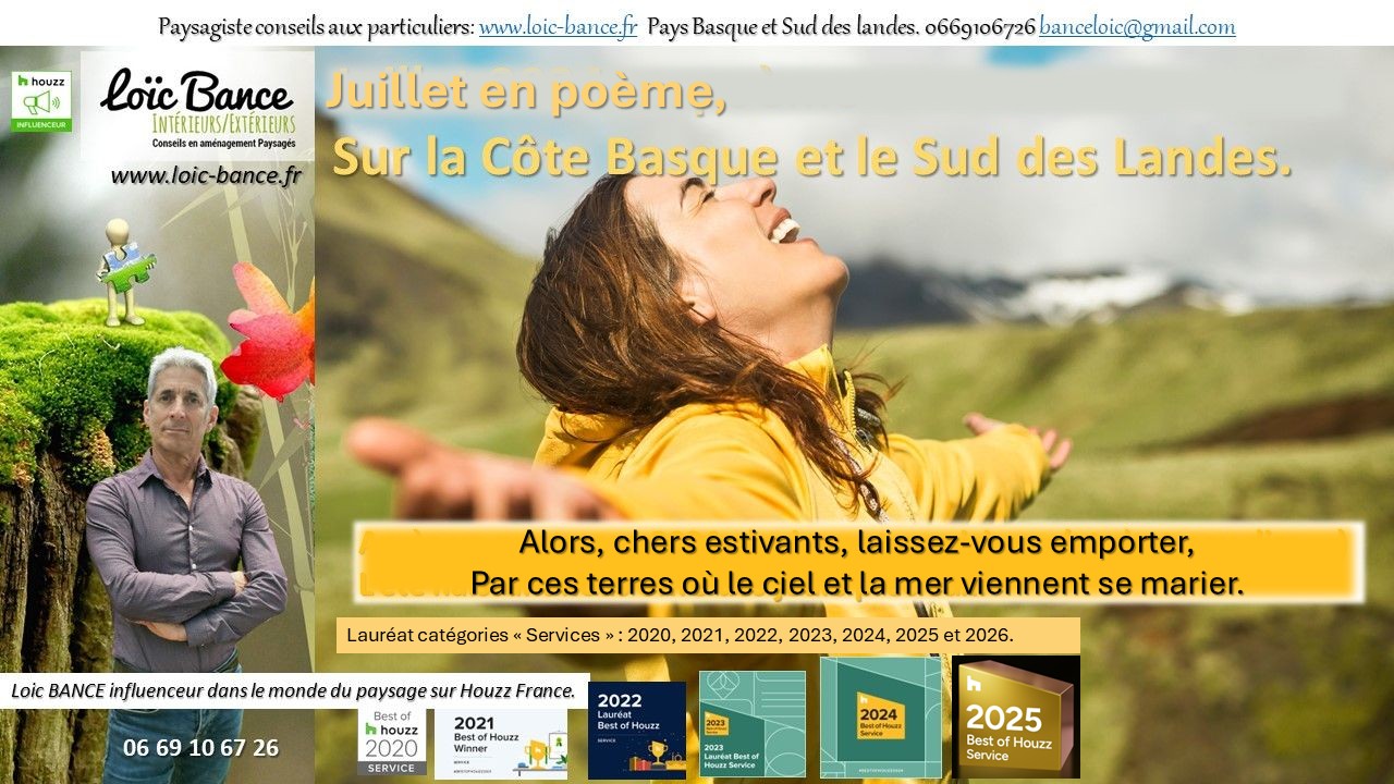 Paysagiste Arcangues Juillet en po�me.