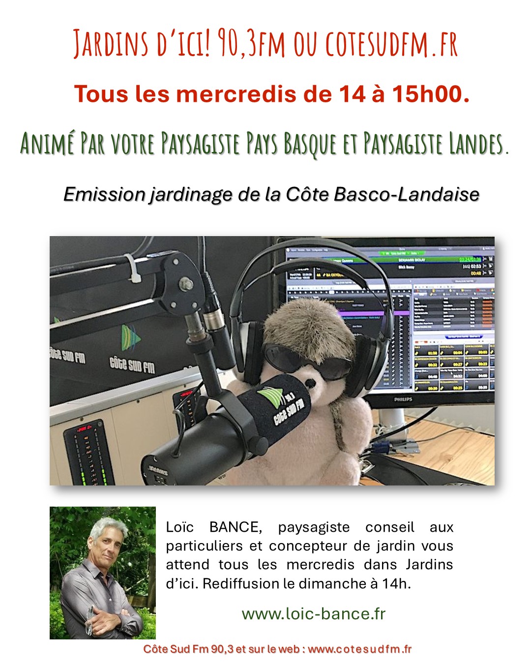 Emission jardinage de la C�te Basco-Landaise Arcangues paysages Jardins d'ici