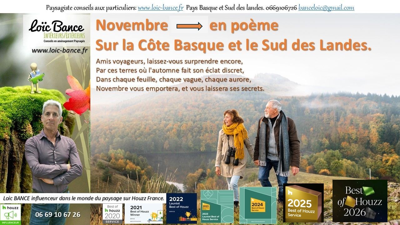Arcangues paysages. Novembre, la saison en po�me.
