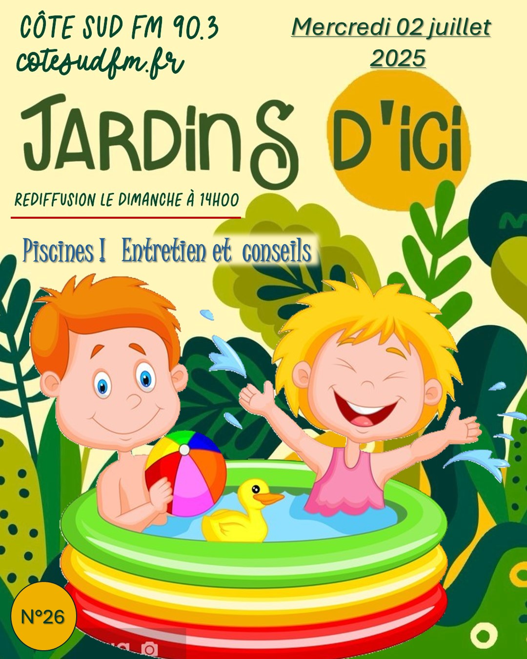 Piscines Landes; Piscines Pays basque; Crations piscines; Entretien piscines; Radio d'ici; jardins; Cote Sud FM; Loc BANCE; Concepteur de jardins; Paysagiste conseils; Ahetze; Anglet; Arbonne; Arcangues; 